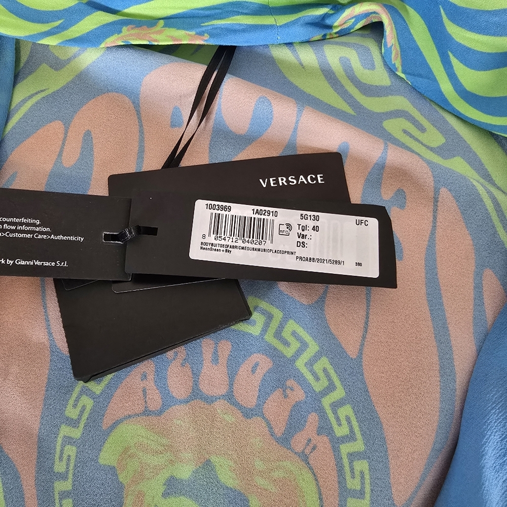 Versace Colorful Long Sleeve Bodysuit - Picture 3 of 13